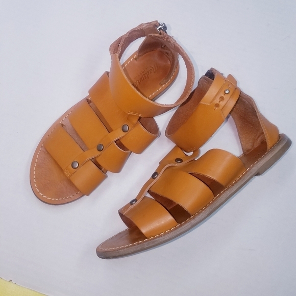 🌸 Madewell | Rowan Gladiator Brown‎ Leather Strap Sandals 7.5 - Picture 10 of 10